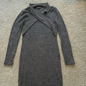 Long sleeve midi dress.